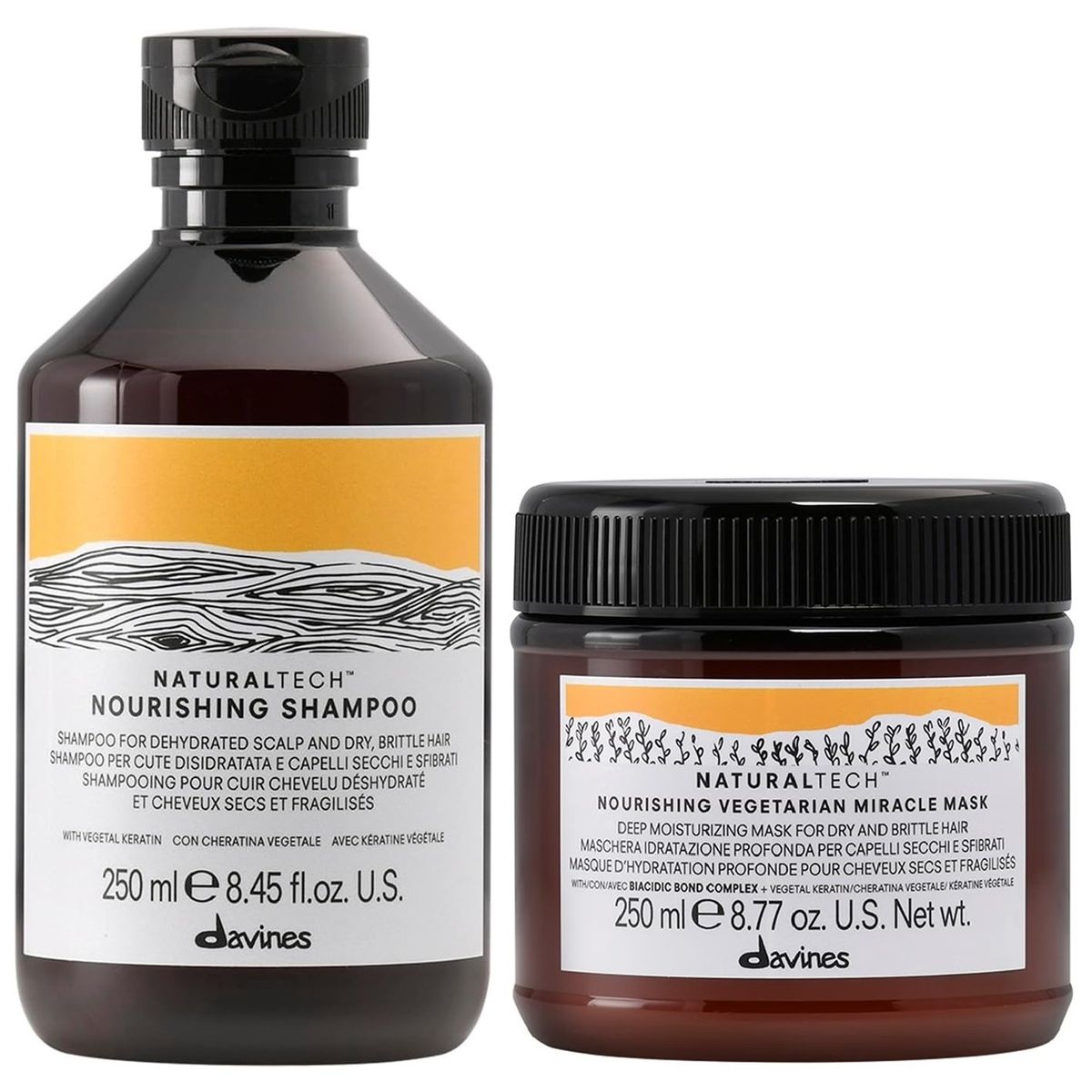 DAVINES - Shampoo Nutritivo 250ml + Mascarilla Davines Nourishing