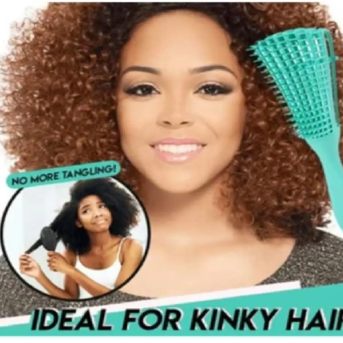 GENERICO - Peine cepillo desenredante para cabello ondulado rizado