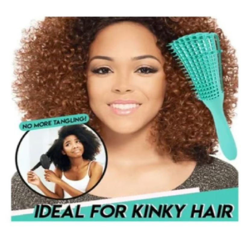 GENERICO - Peine cepillo desenredante para cabello ondulado rizado
