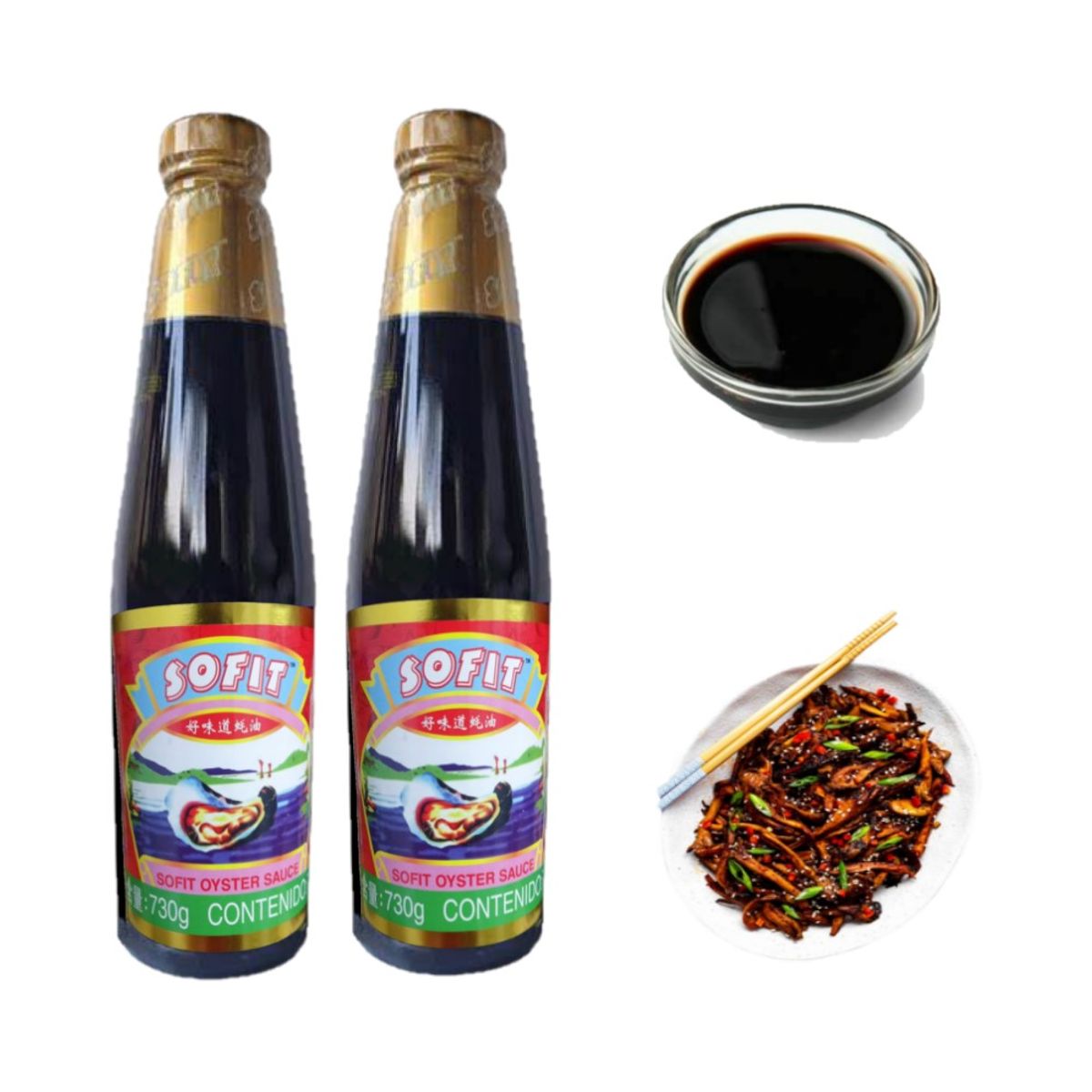 GENERICO - Pack 2u Salsa de Ostras Ostion Grande 730gr Sofit