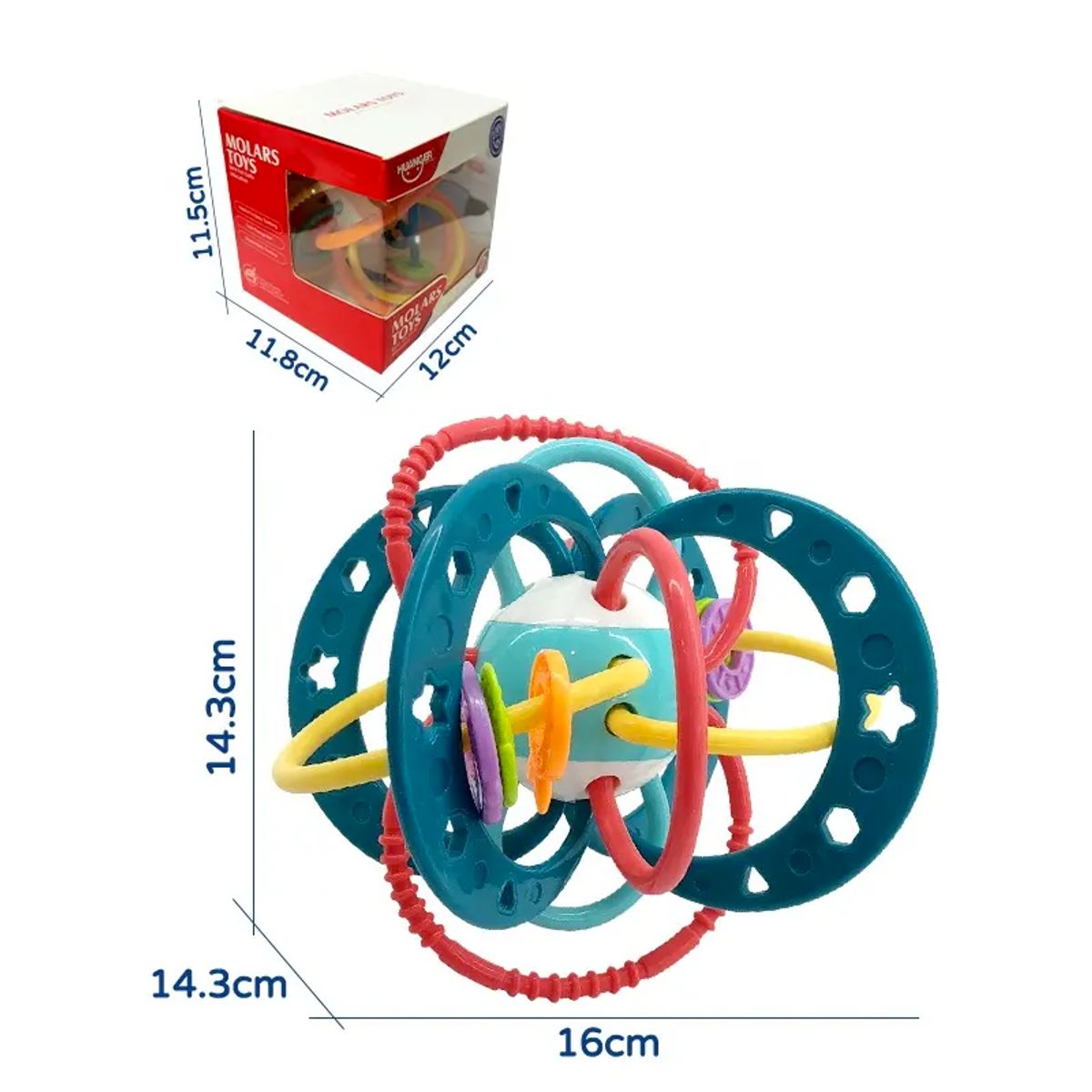 HUANGER - Mordedor Sonajero de Silicona Bola Sensorial de Actividades