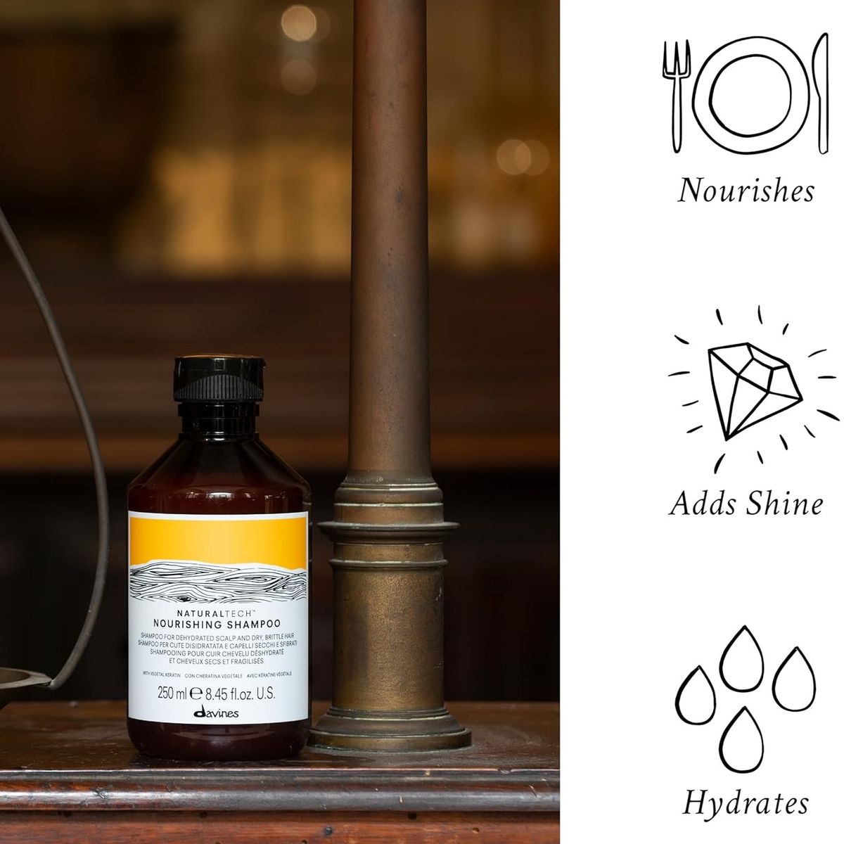 DAVINES - Shampoo Nutritivo 250ml+ Acondicionador+ Mascarilla Davines Nourishing