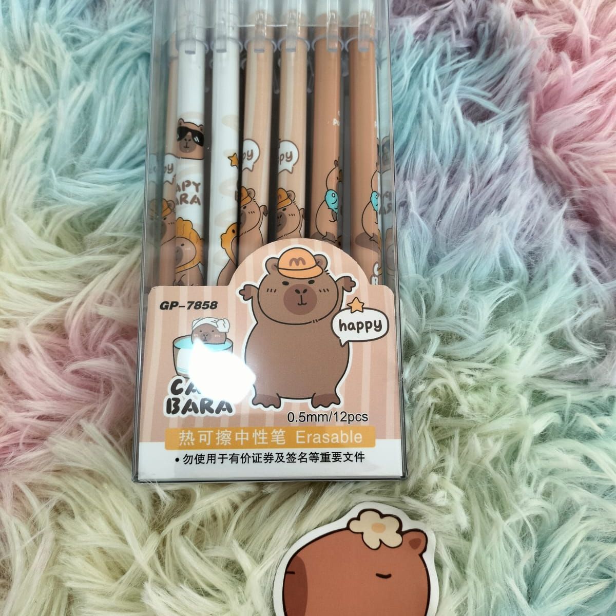 GENERICO - LAPICERO BORRABLE CAPYBARA CAJAX12 UNIDADES