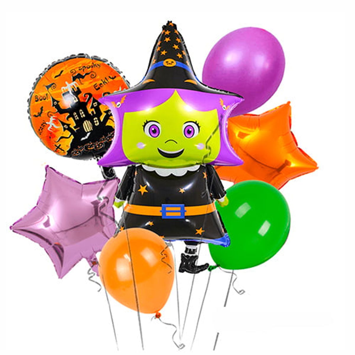 GENERICO - Set de globos de Halloween Bruja