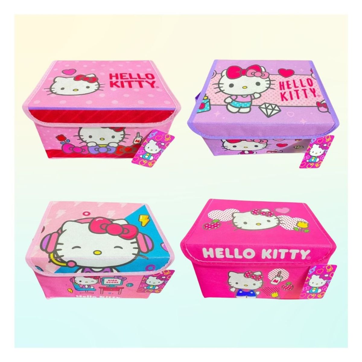 GENERICO - Caja Organizadora Plegable Hello-Kitty Rosada Para Niñas