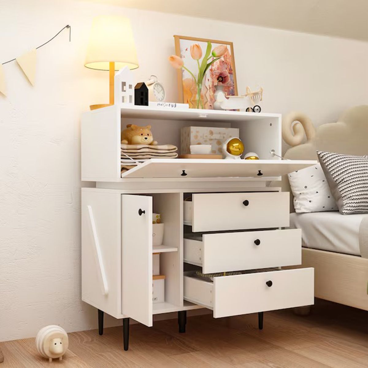 DIBA MUEBLES - Comoda Moderna Jeder Blanco DIBA Muebles