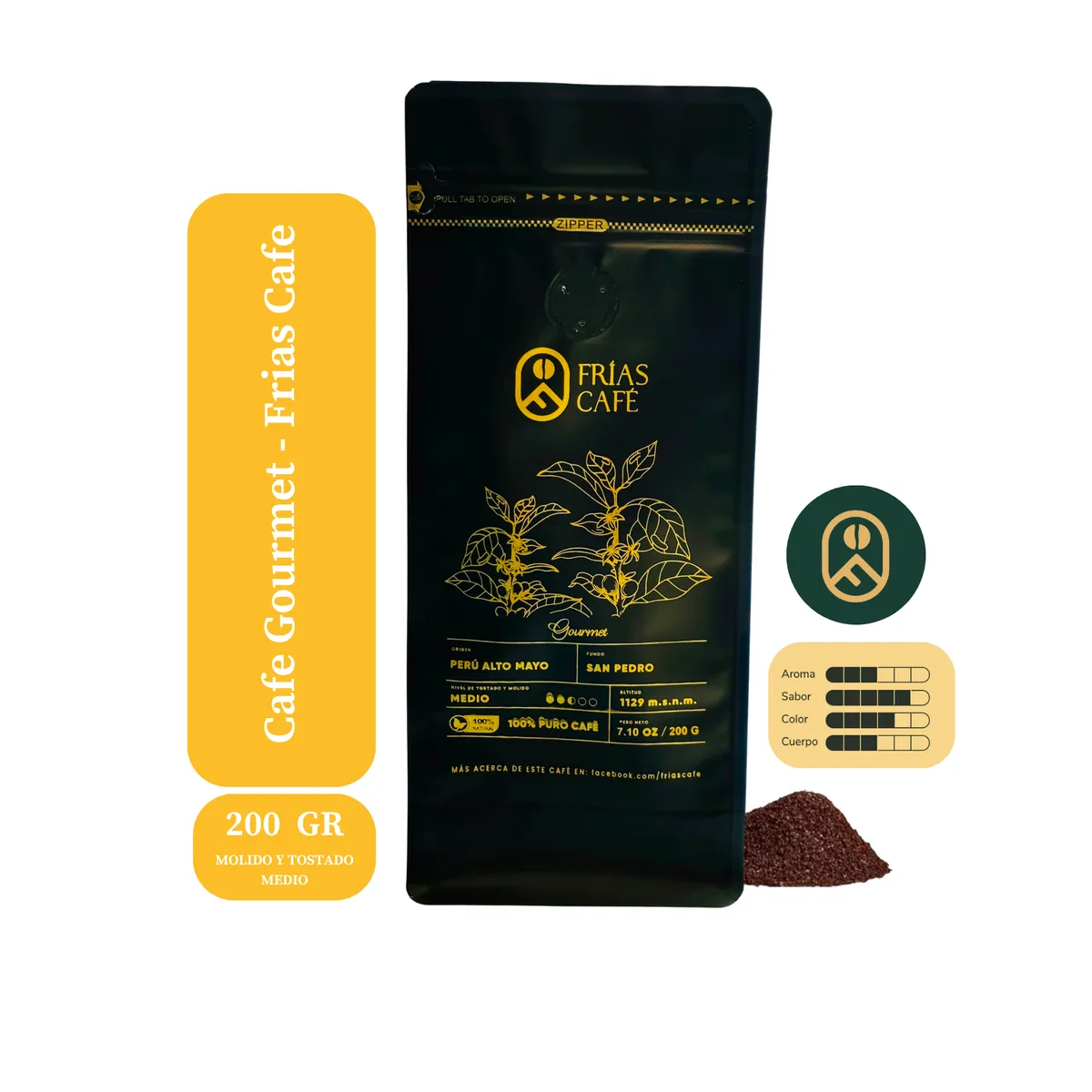 GENERICO - Café De Origen Gourmet Tostado y Molido Frias Cafe 200 gr