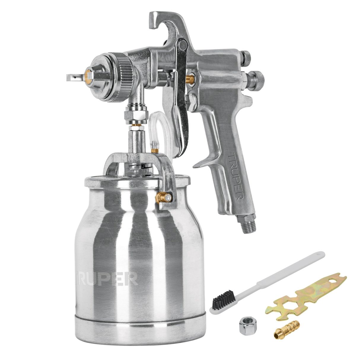 TRUPER - Pistola para pintar succión HVHP vaso alum 18mm profesional truper