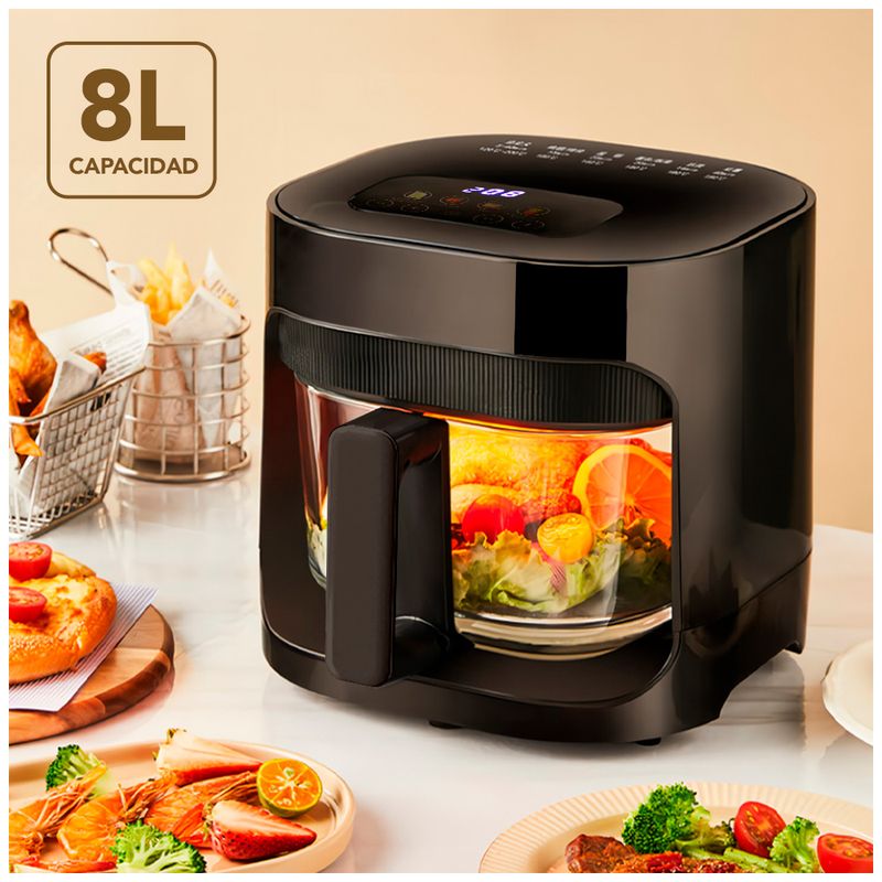 KELLER - Freidora de Aire Digital 8 Litros Moderna Elegante NG W24