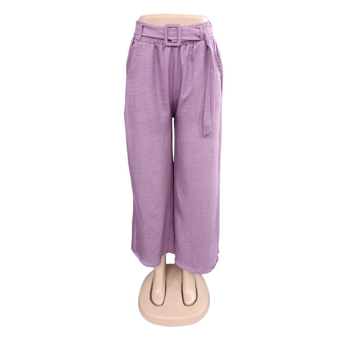 GENERICO - PANTALONES DE MUJER TELA CON CINTURON