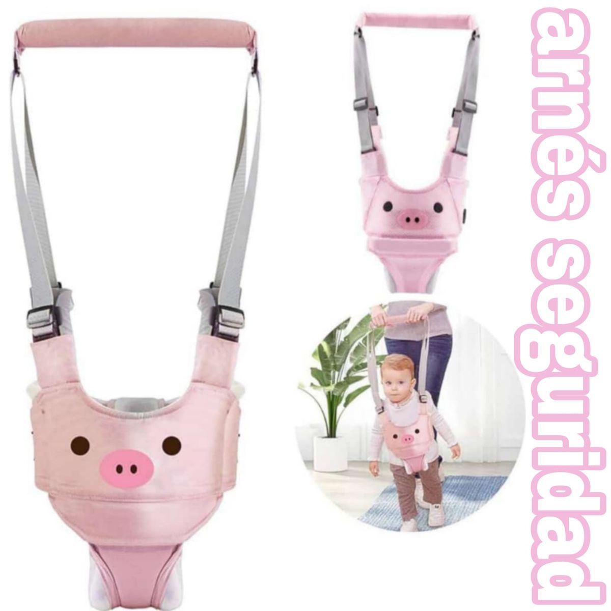 GENERICO - Arnés de bebe entrenador para caminar ROSADO
