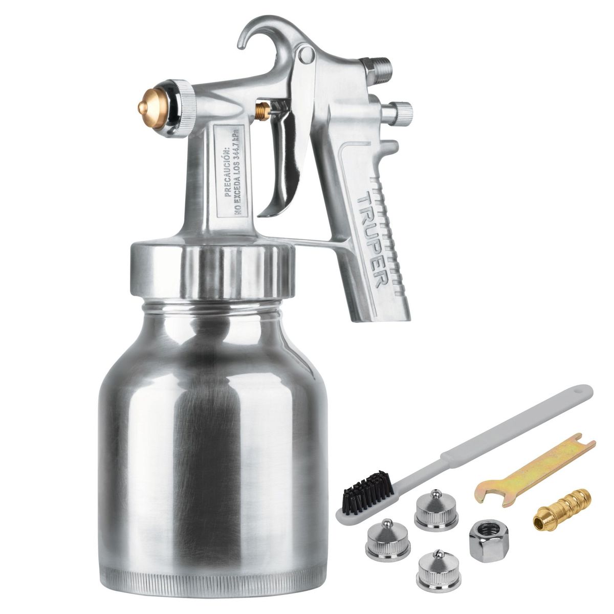 Truper - Pistola para pintar baja presión fino acabado entrada sup Truper