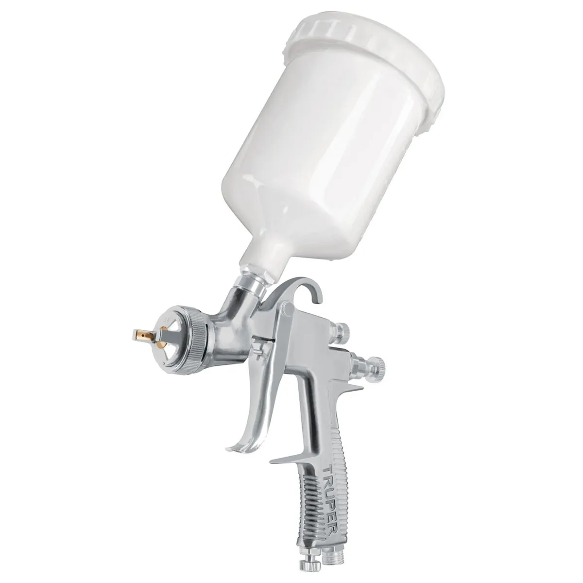 TRUPER - Pistola para pintarpintar gravedad vaso plástico, profesional  2 mm