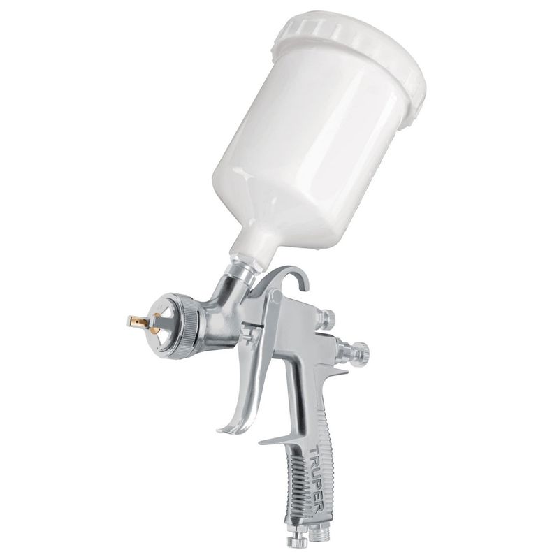 TRUPER - Pistola para pintarpintar gravedad vaso plástico, profesional  2 mm