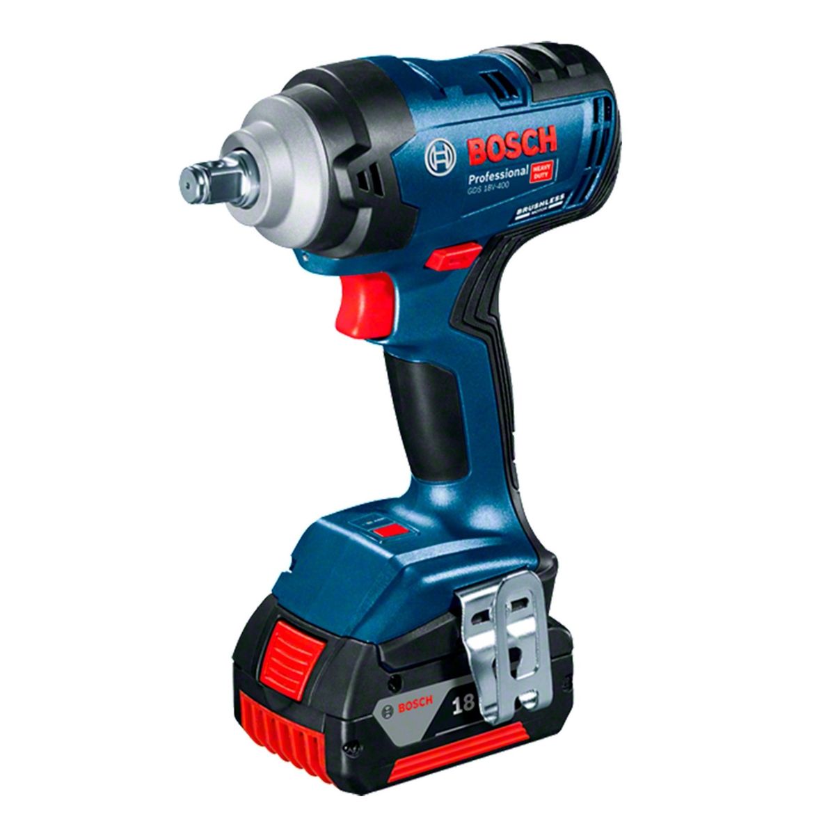 BOSCH - Llave de Impacto Profesional 18V Brushless GDS 18V-400 +2 Baterias 4Ah