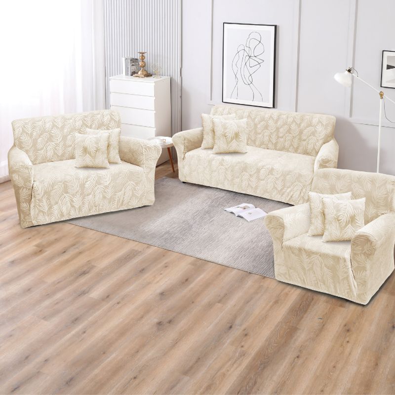 SALA FABULOSA - Funda de mueble 3-2-1 con 6 fundas de cojín terciopelo labrado PERLA