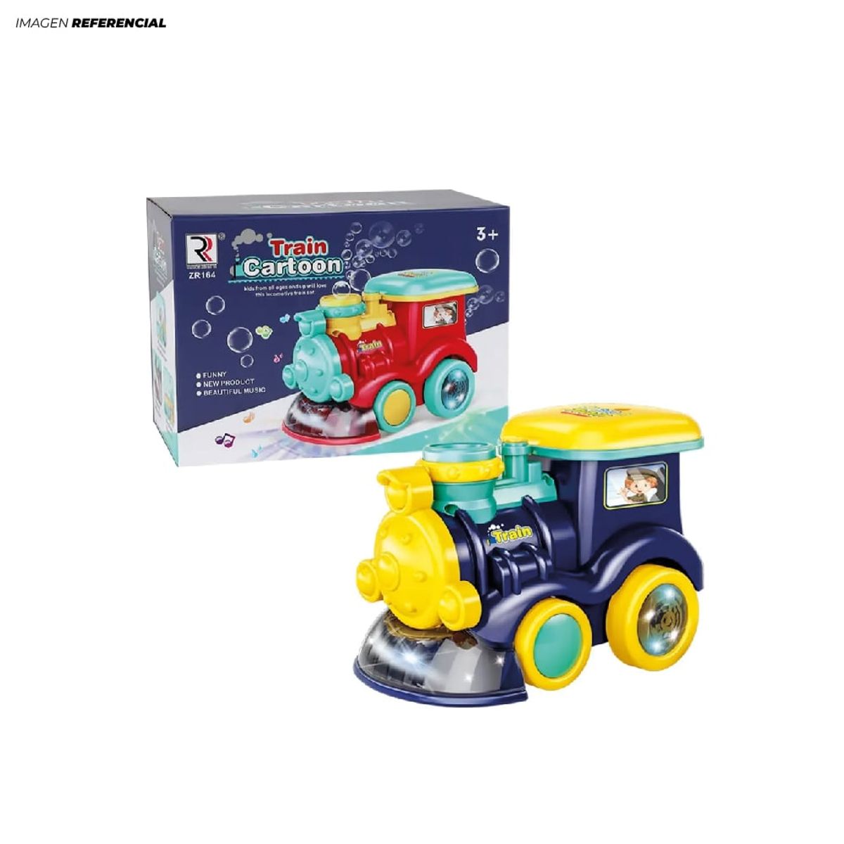 GENERICO - Juguete Tren Eléctrico Divertido con Luces y Burbuja