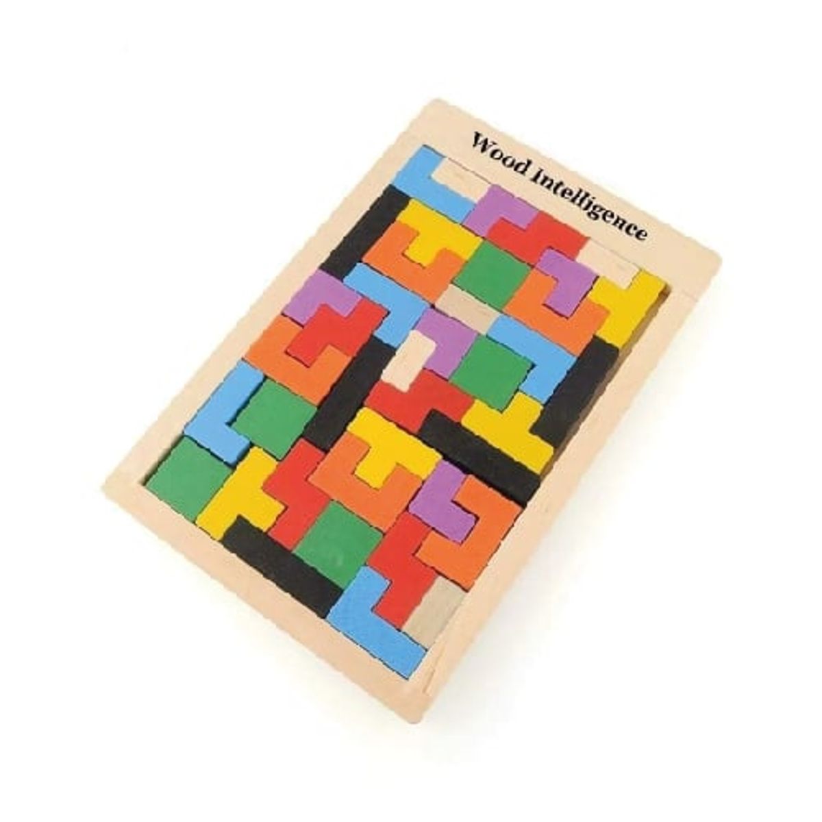 GENERICO - JUGUETES DE BLOQUES DE MADERA PUZZLE ESTILO TETRIS DELGADO