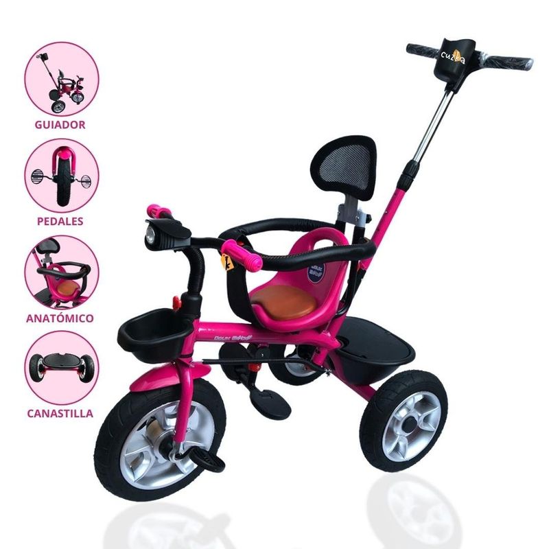 DOUX BEBE - Triciclo Guiador «RUOTA» Pink