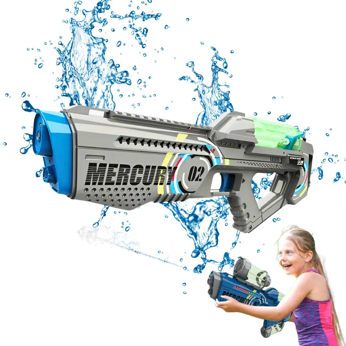 GENERICO - Pistola de Agua Recargable Mercury M2