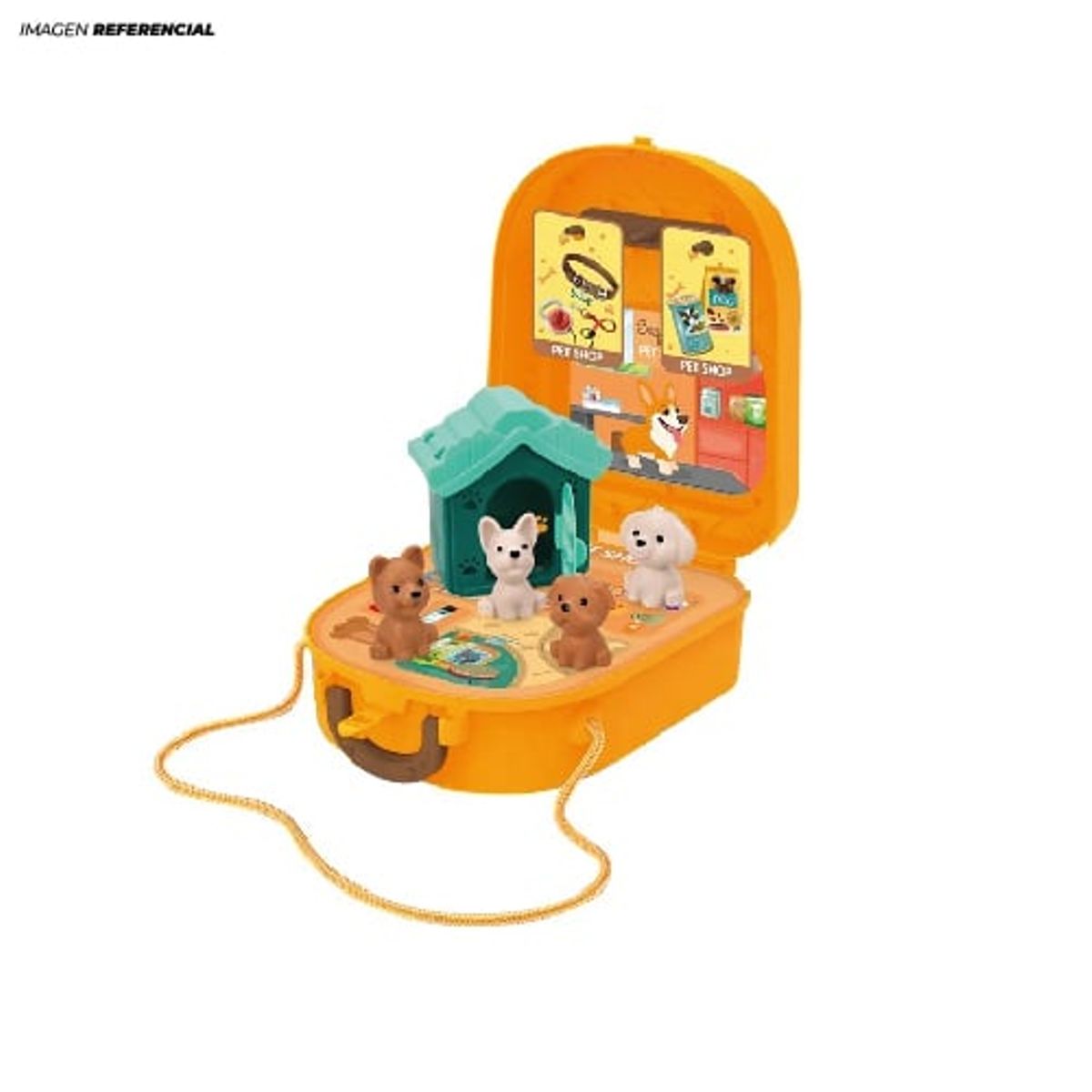 GENERICO - Juguete Set de Mascotas Divertido Mochila Pet Shop