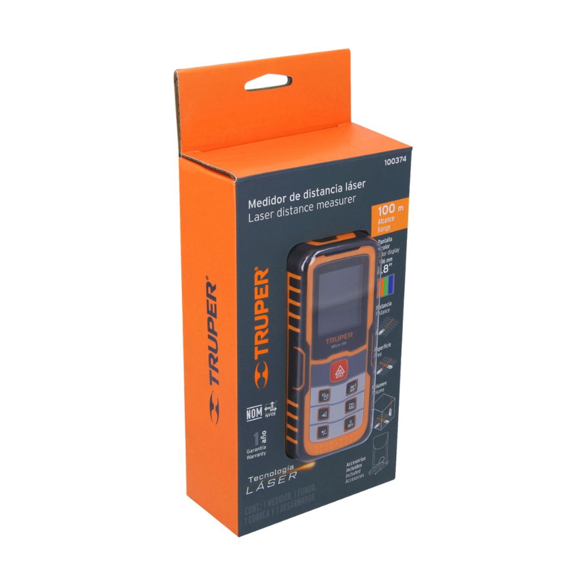 TRUPER - Medidor Laser De Distancia 0.05 mm a 100m Truper