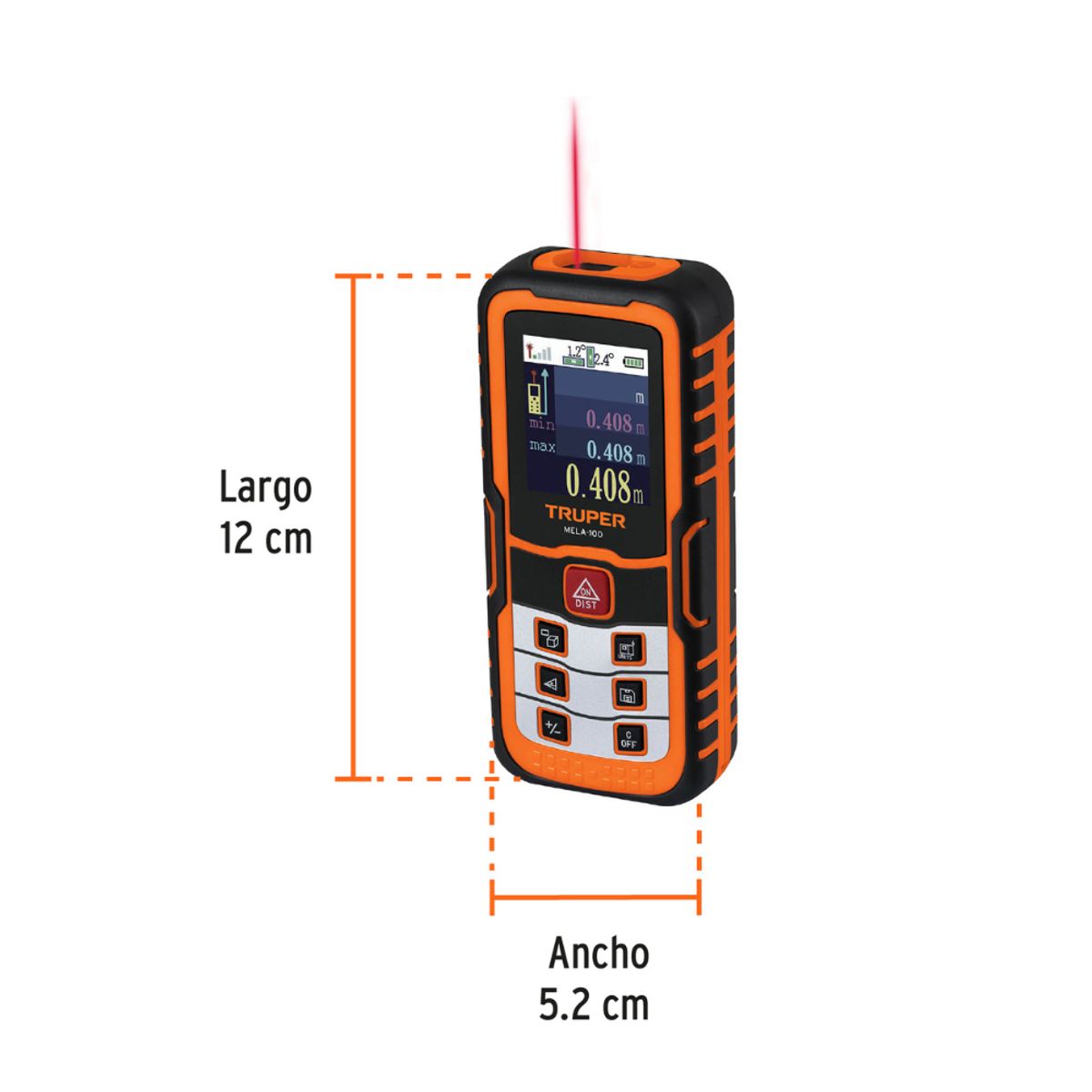 TRUPER - Medidor Laser De Distancia 0.05 mm a 100m Truper