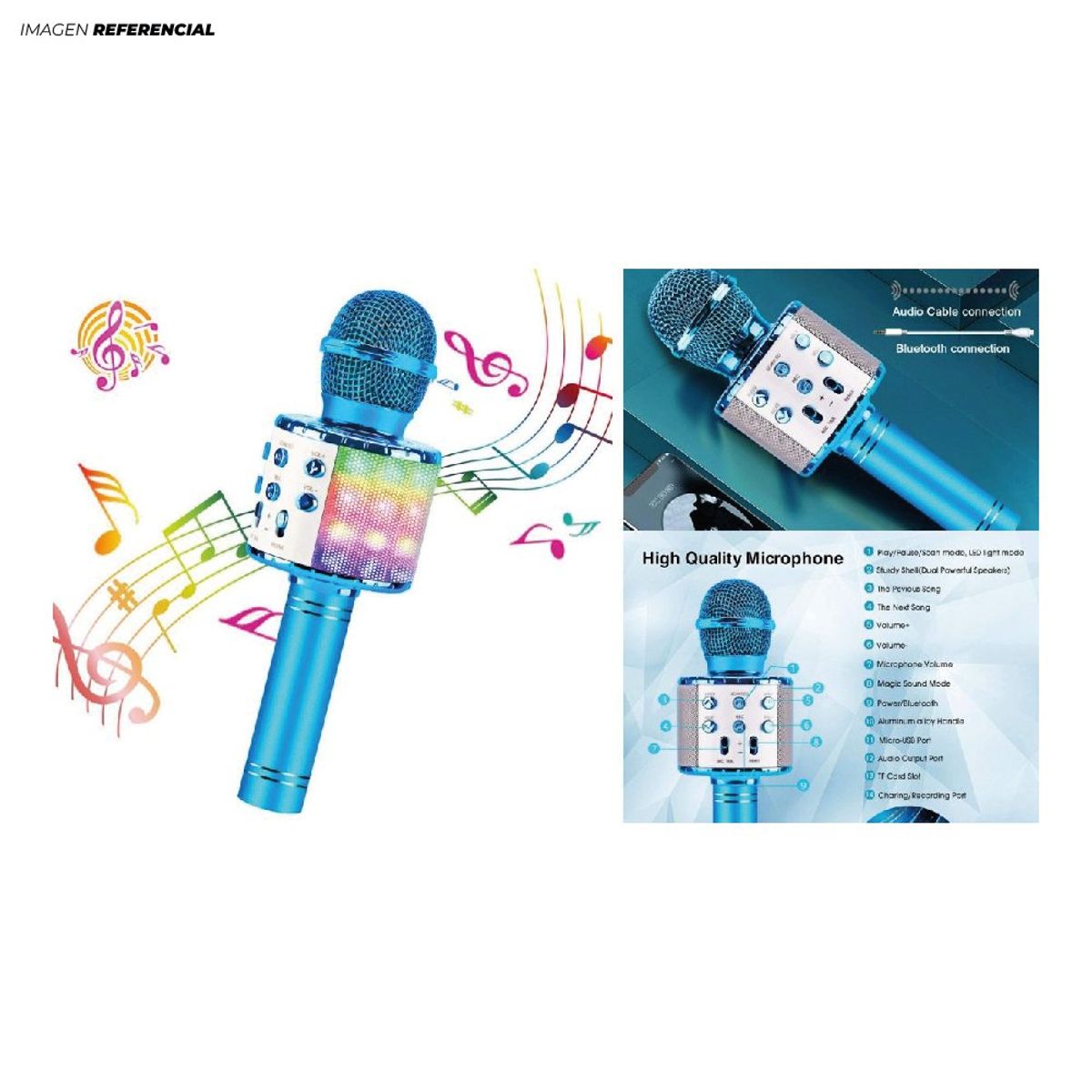 GENERICO - Micrófono Musical Karaoke Bluetooth para Niños