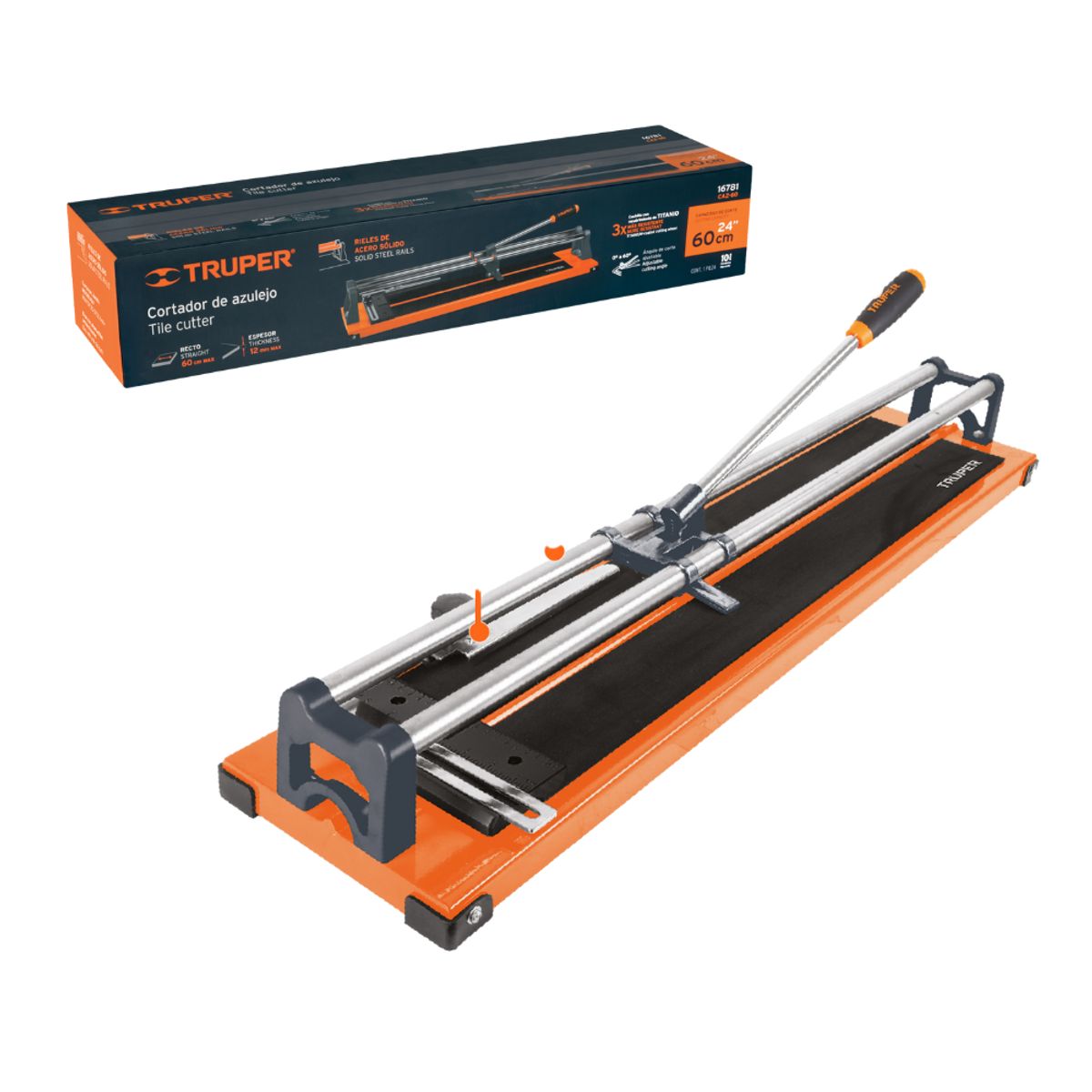 TRUPER - Cortador de azulejo de 24″ (60 cm), Truper CAZ-60 16781