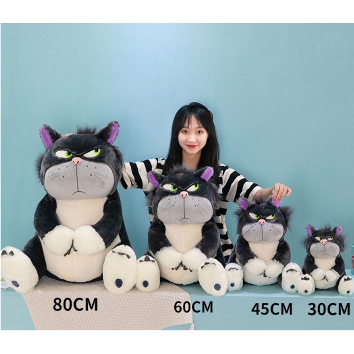 GENERICO - Peluche Gato Lucifer 60cm - Gato Enfadado