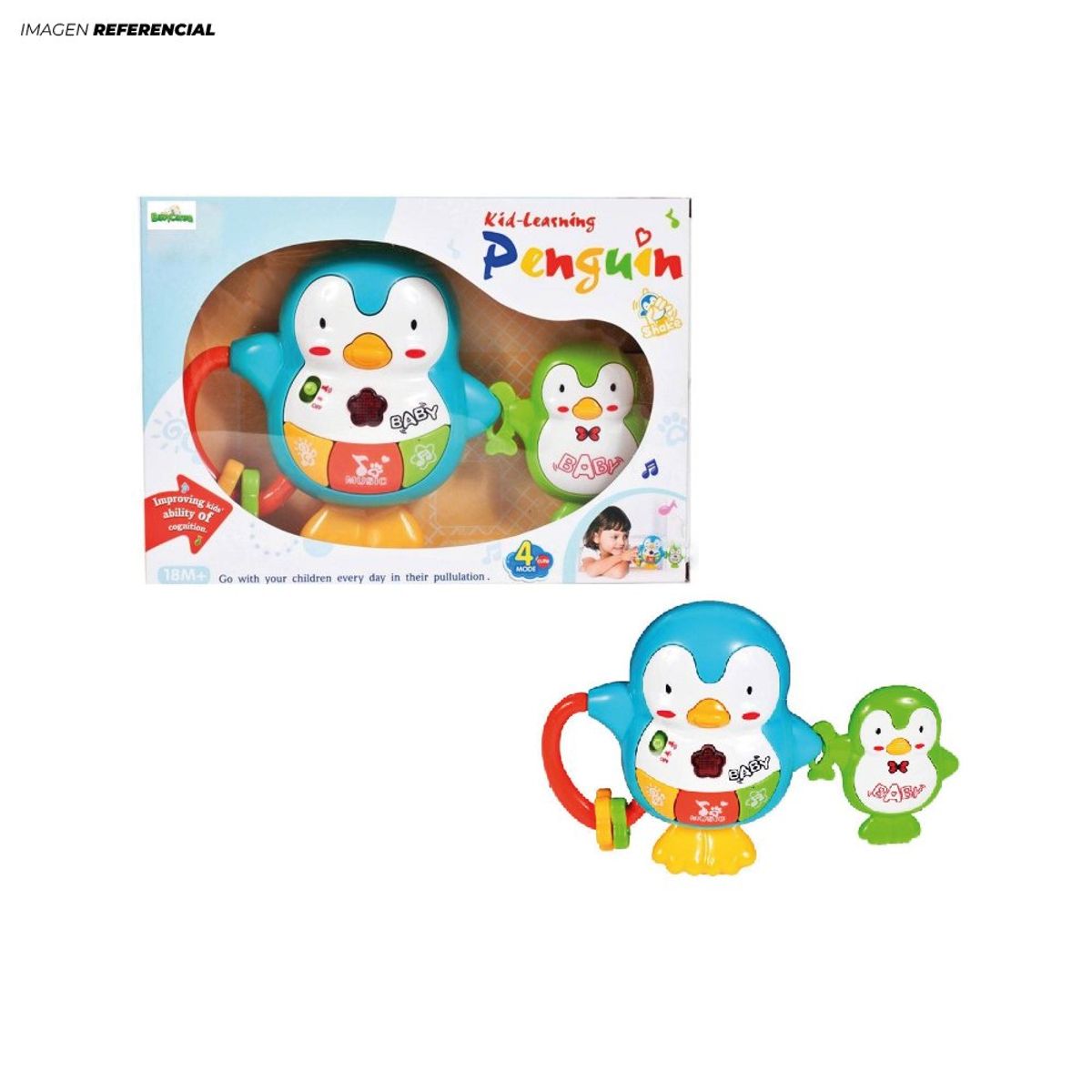 GENERICO - Juguete Didáctico Sonajero Musical con forma de Pingüino
