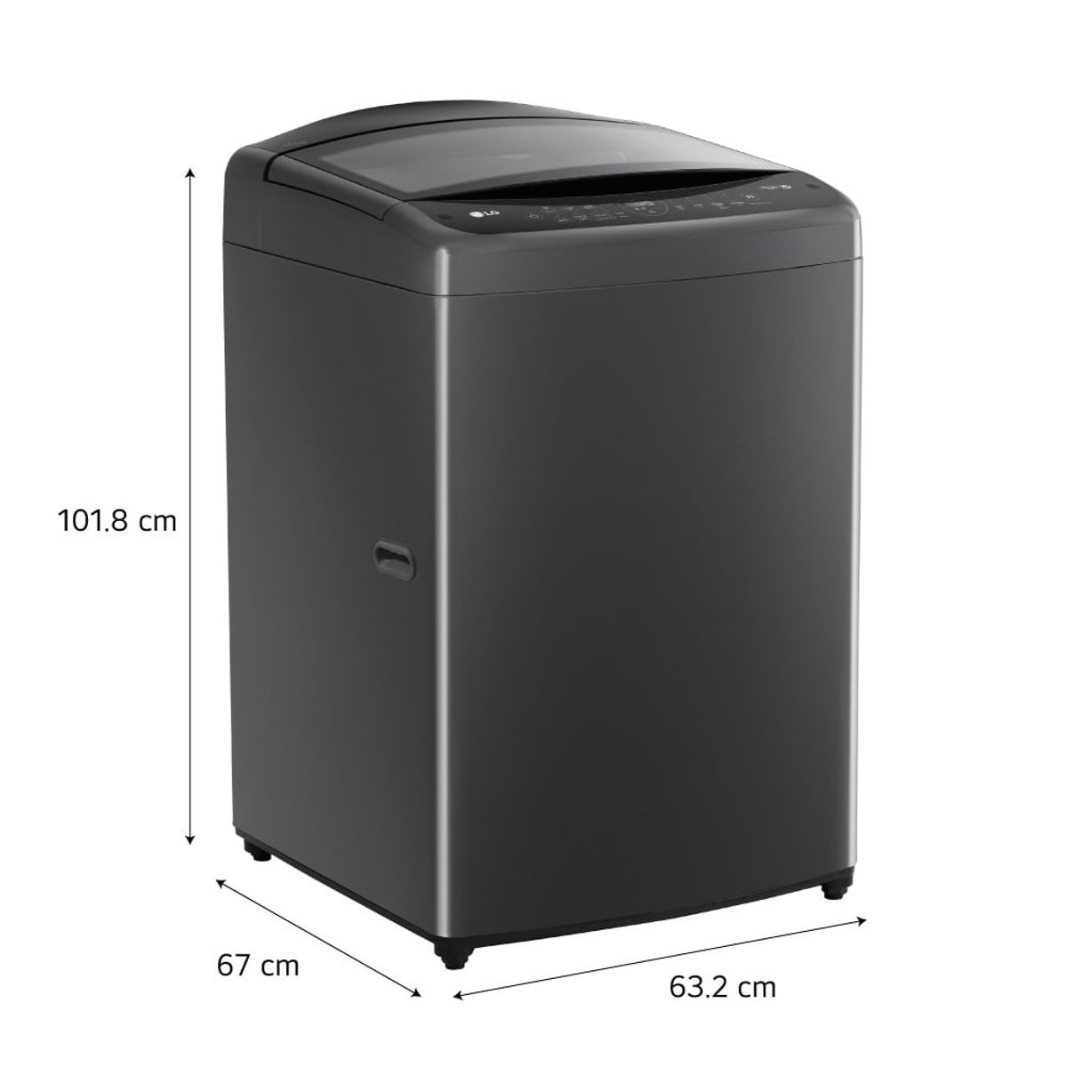 LG - Lavadora LG 17Kg Carga Superior Inteligencia Artificial WT17BV6T Negro