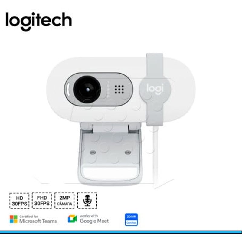 LOGITECH - CAMARA LOGITECH BRIO 100 FHD 1080P USB-A WHITE