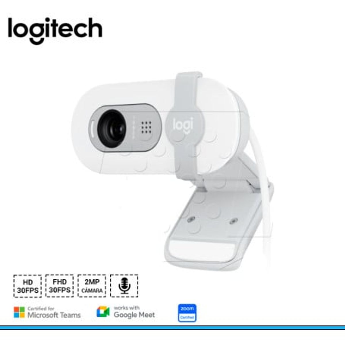 LOGITECH - CAMARA LOGITECH BRIO 100 FHD 1080P USB-A WHITE