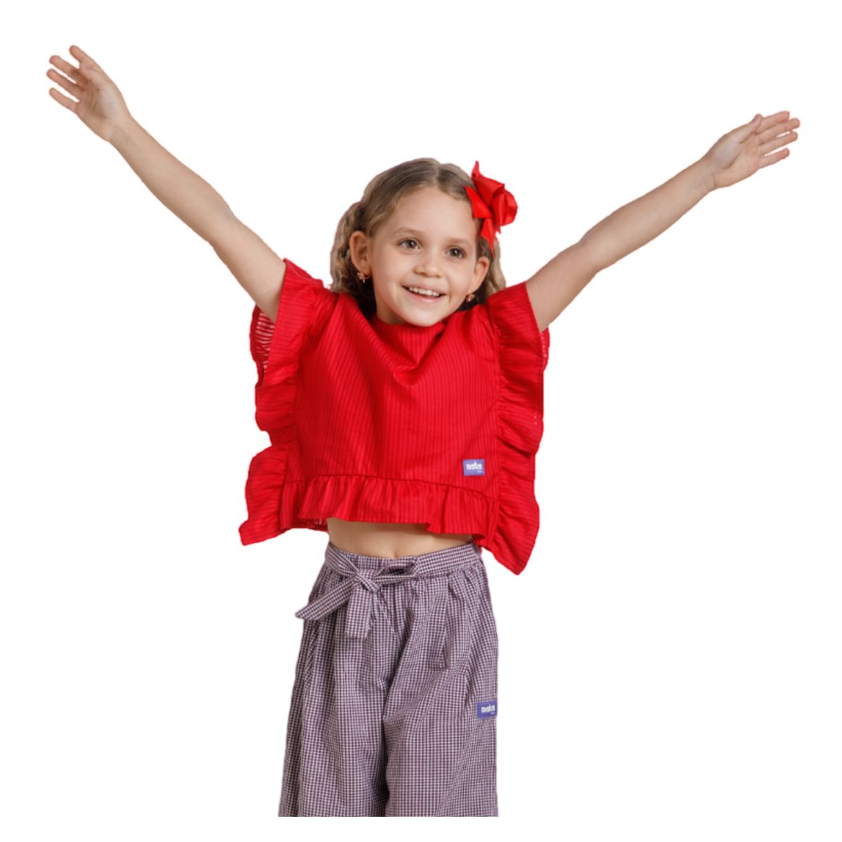 NATA COTON - BLUSA BOBOS ROJO ALGODON