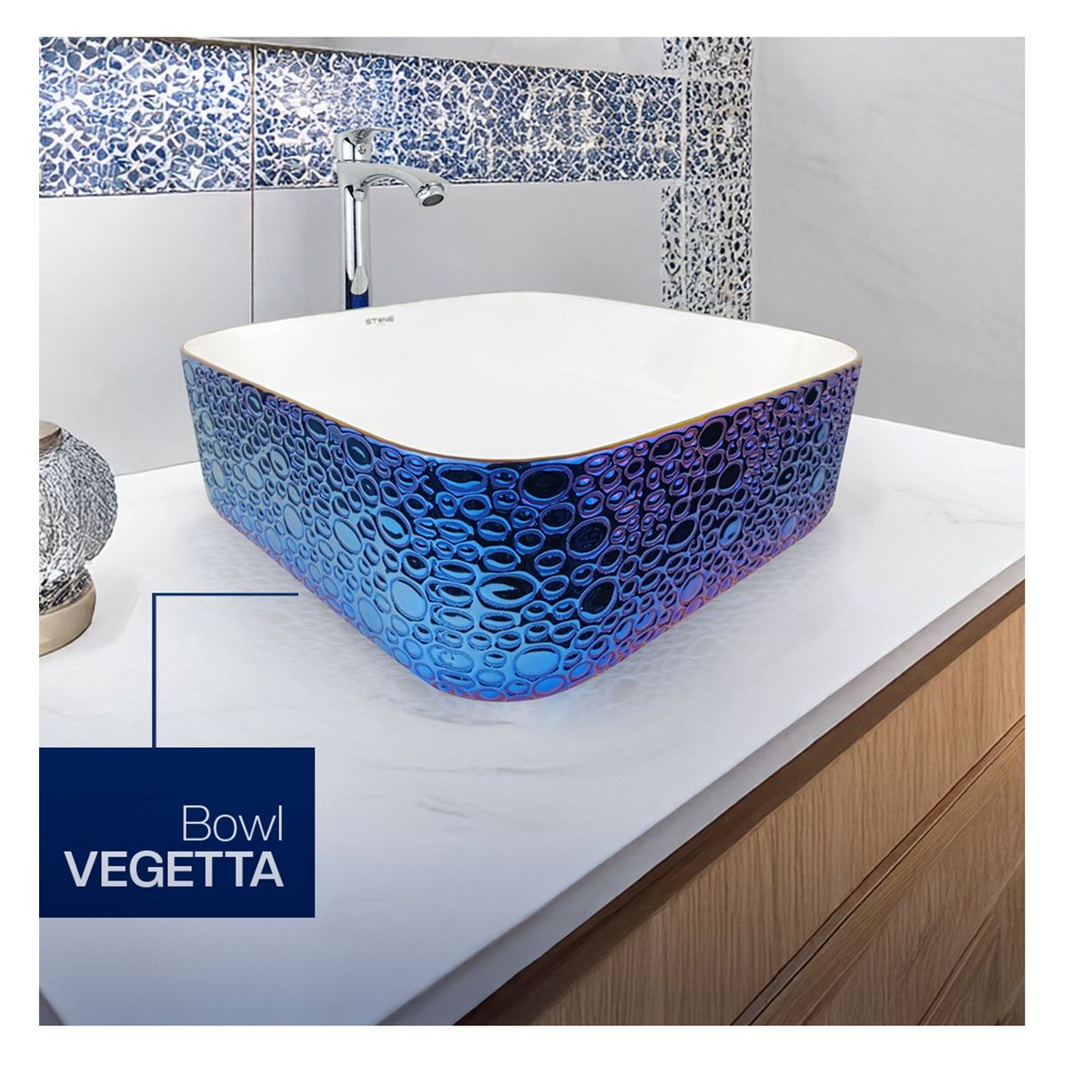 STONE - BOWL RECTANGULAR VEGETTA STONE