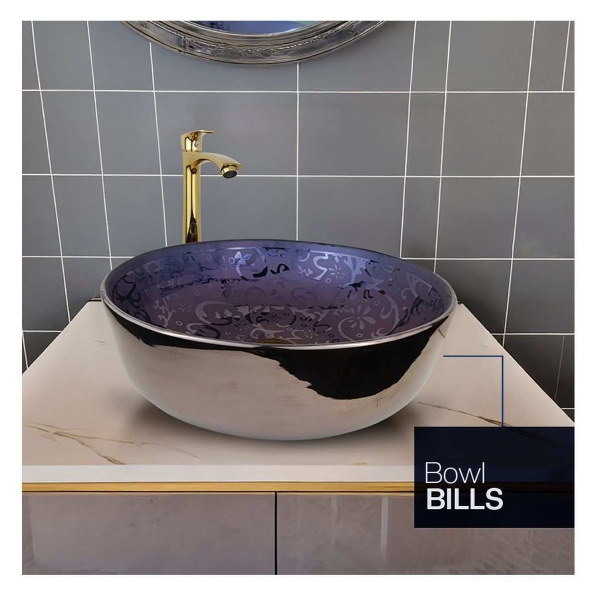 STONE - BOWL REDONDO BILLS PURPLE STONE