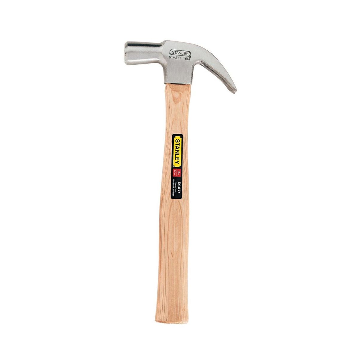 STANLEY - Martillo de Uña Mango de Madera 16oz 454 gr Stanley 64-51-271