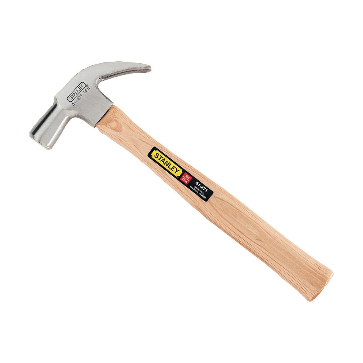 STANLEY - Martillo de Uña Mango de Madera 16oz 454 gr Stanley 64-51-271