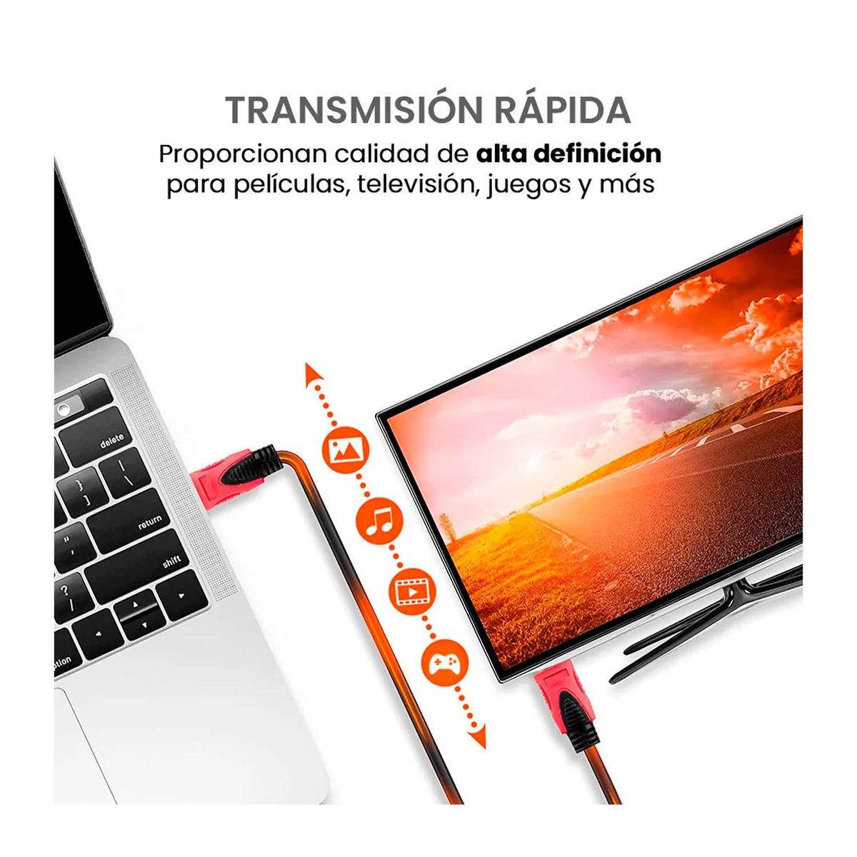 GENERICO - CABLE HDMI 150CM PROYECTA AUDIO VIDEO FULL HD 4K BLUE RAY TV