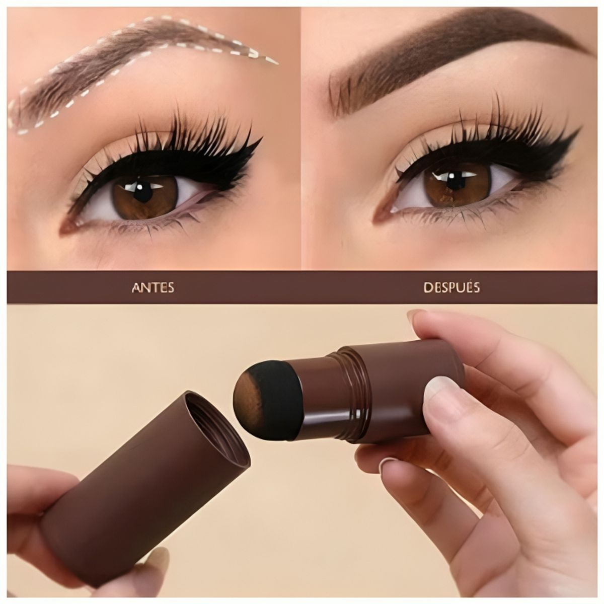 GENERICO - Kit Sello Sombras de Cejas Sello de Cejas con Plantillas