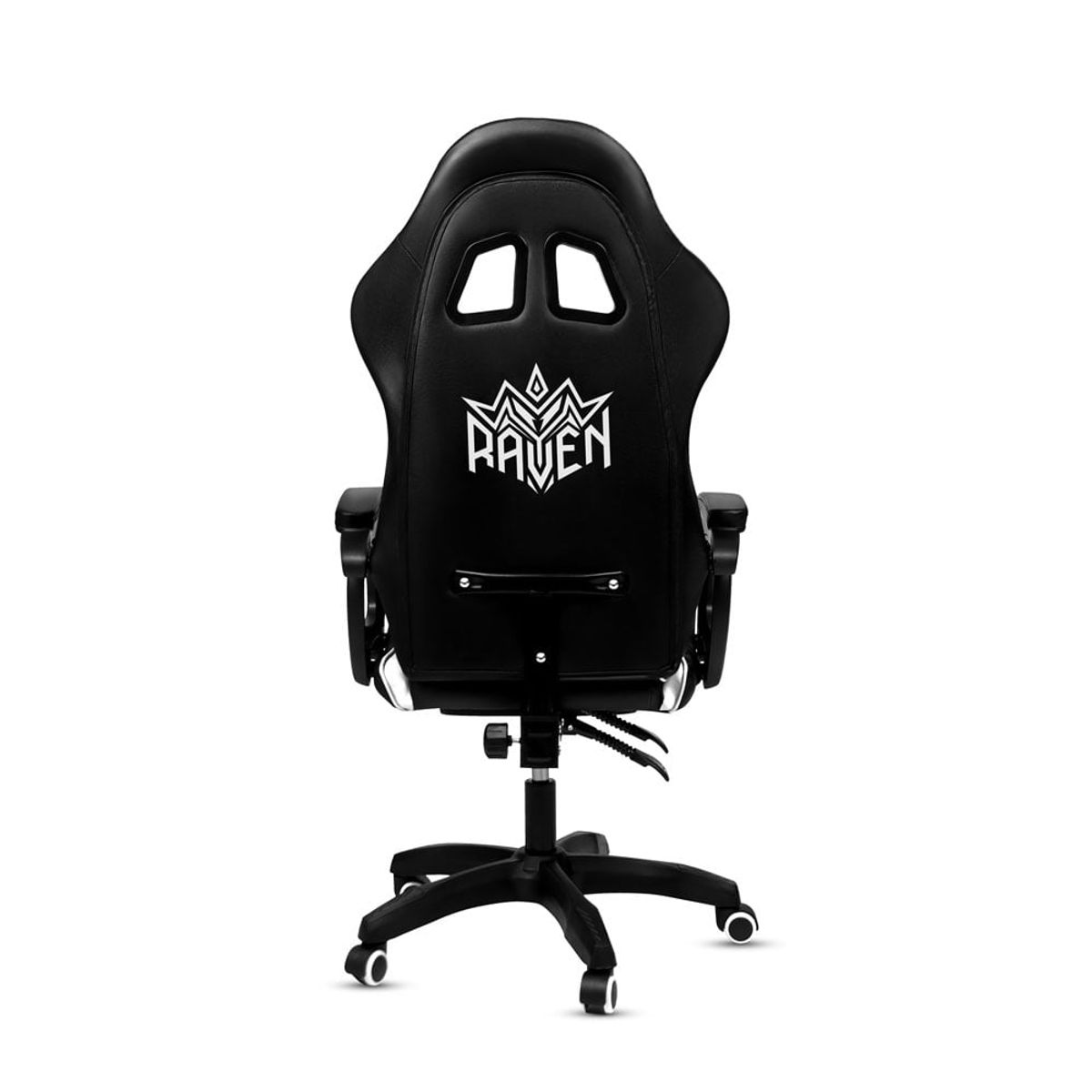 XION - Silla Gamer Ergonómica Con Masajeador Y Posapies 135° - Raven Blanco