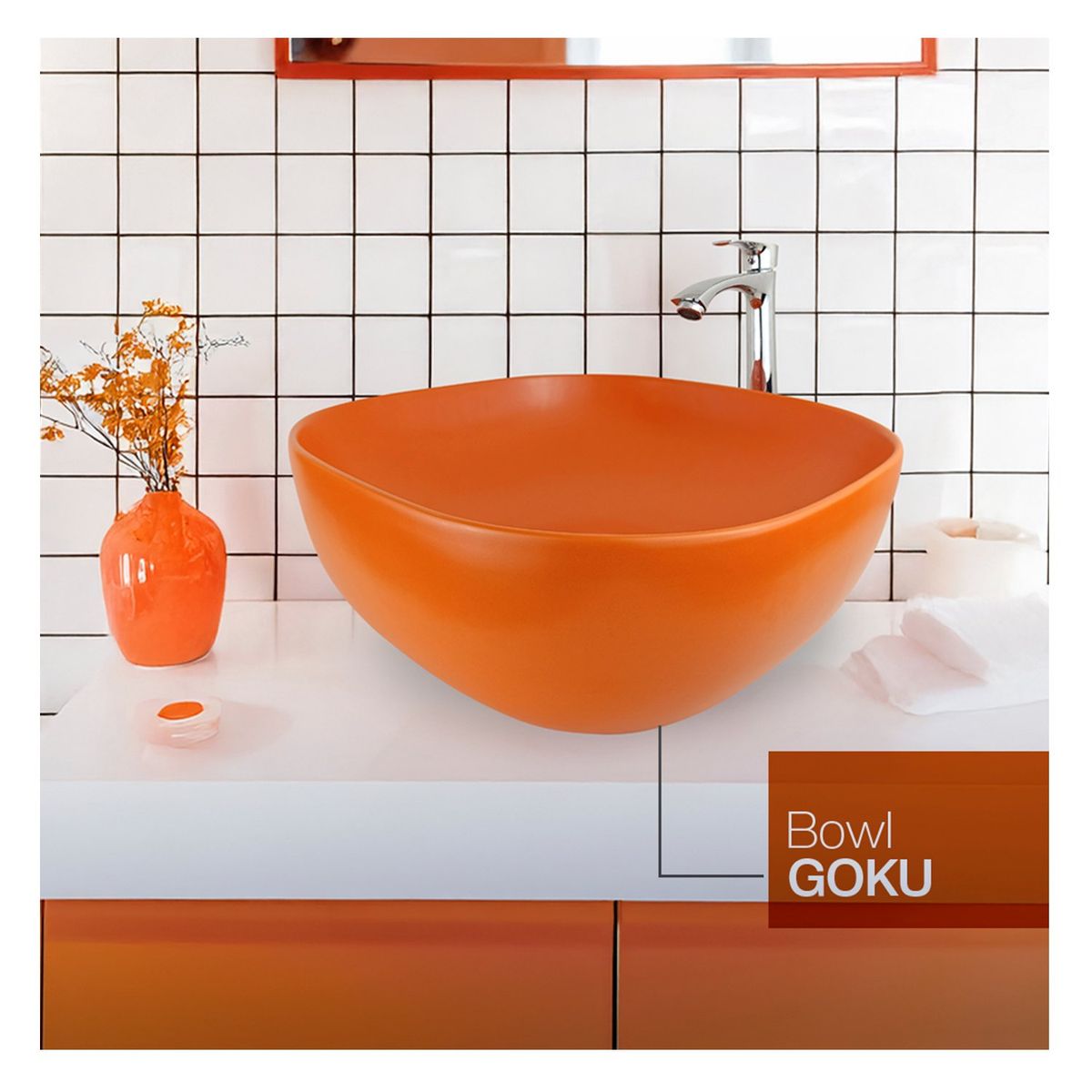 STONE - BOWL CUADRADO GOKU NARANJA STONE