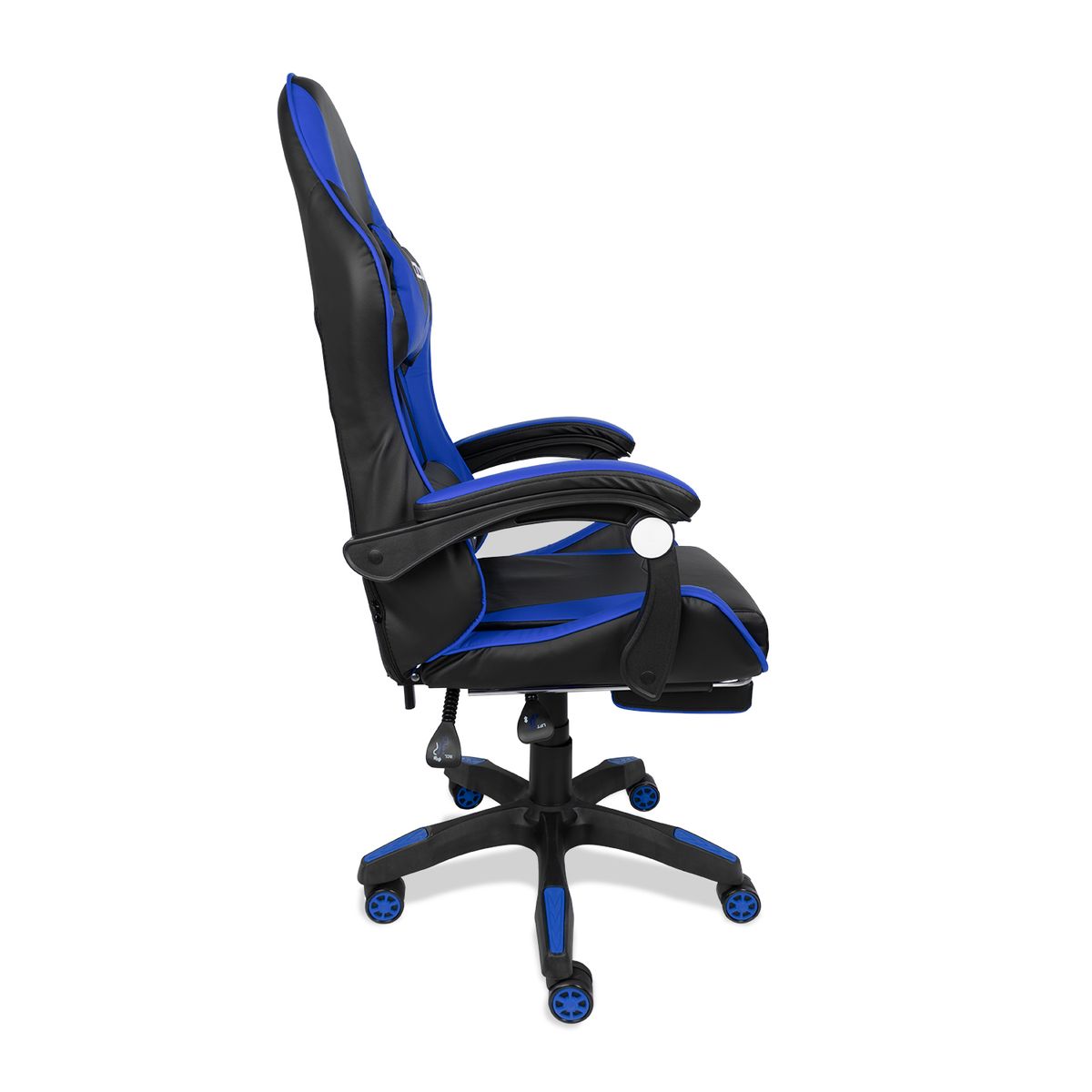 XION - SILLA GAMER ERGONÓMICA CON MASAJEADOR Y REPOSAPIÉS 135° TITAN AZUL