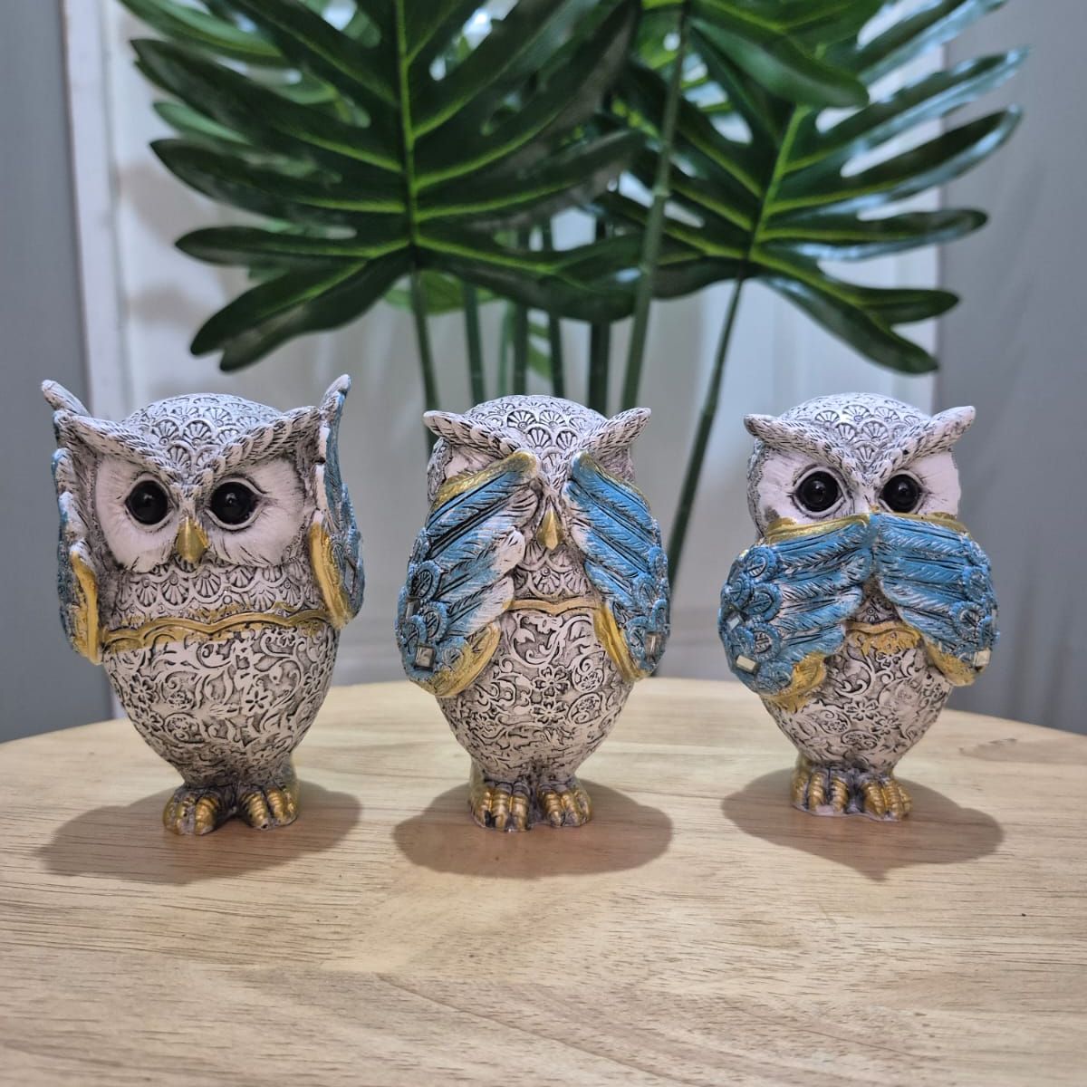 GENERICO - Trío De Búhos Sabios 11x 6x3 cm