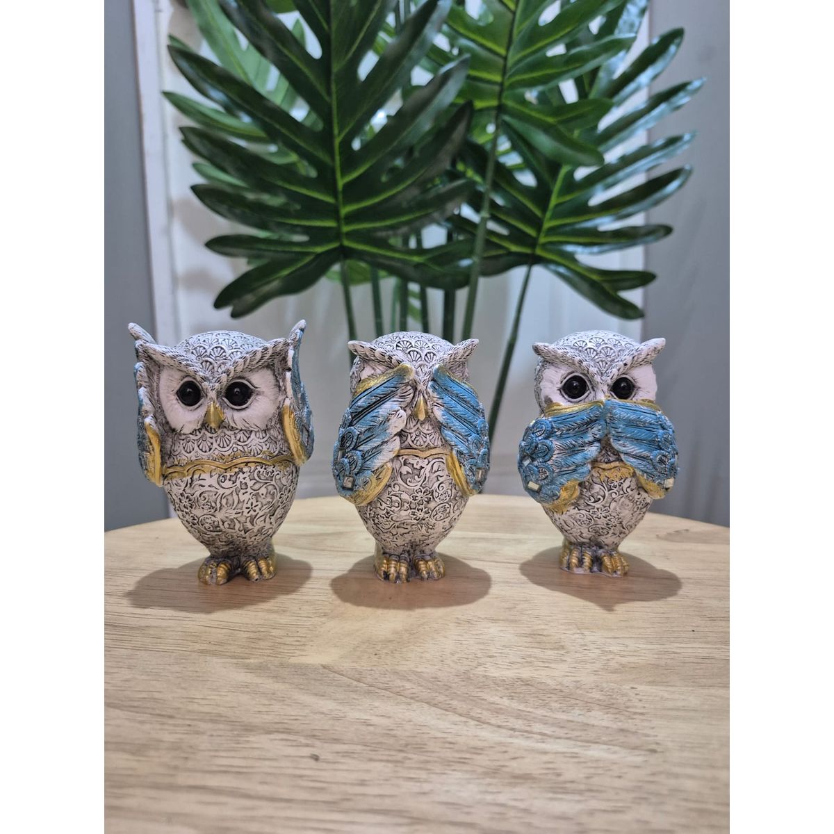 GENERICO - Trío De Búhos Sabios 11x 6x3 cm
