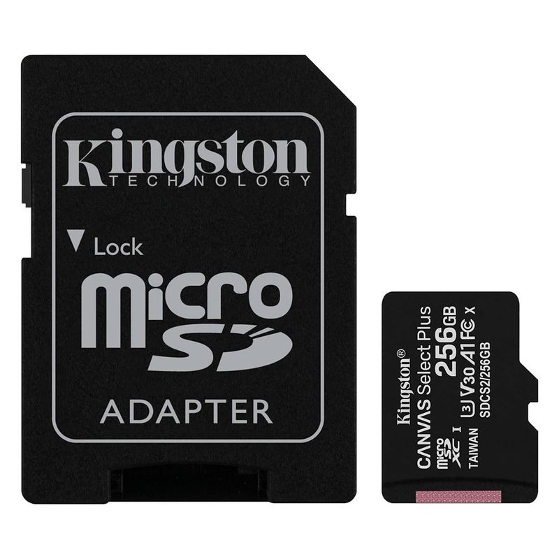 KINGSTON - KINGSTON SDCS2/256GB Memoria microSD 256GB Canvas C10