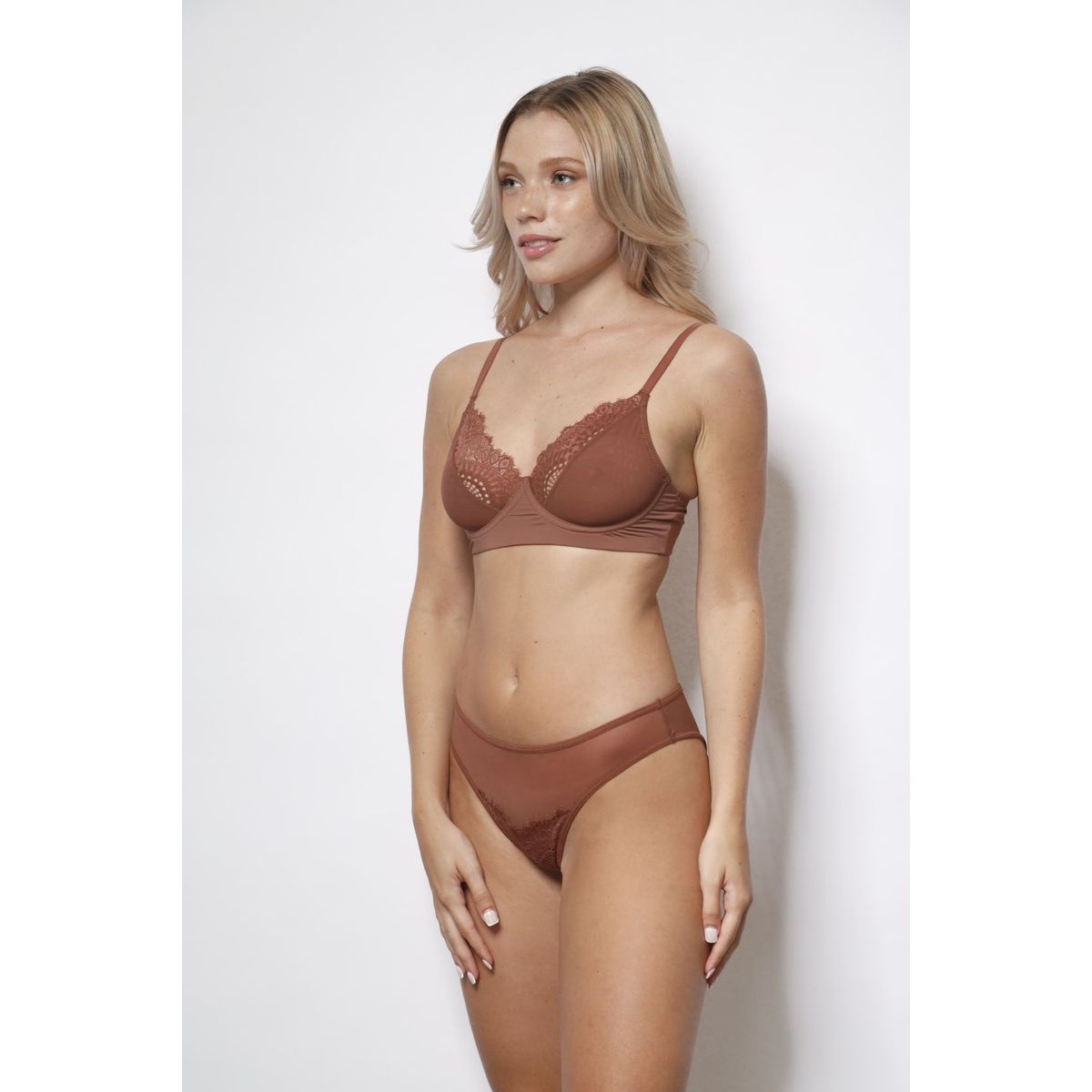 PURPURATTA - BRA MUSELINA CON DETALLES DE ENCAJE