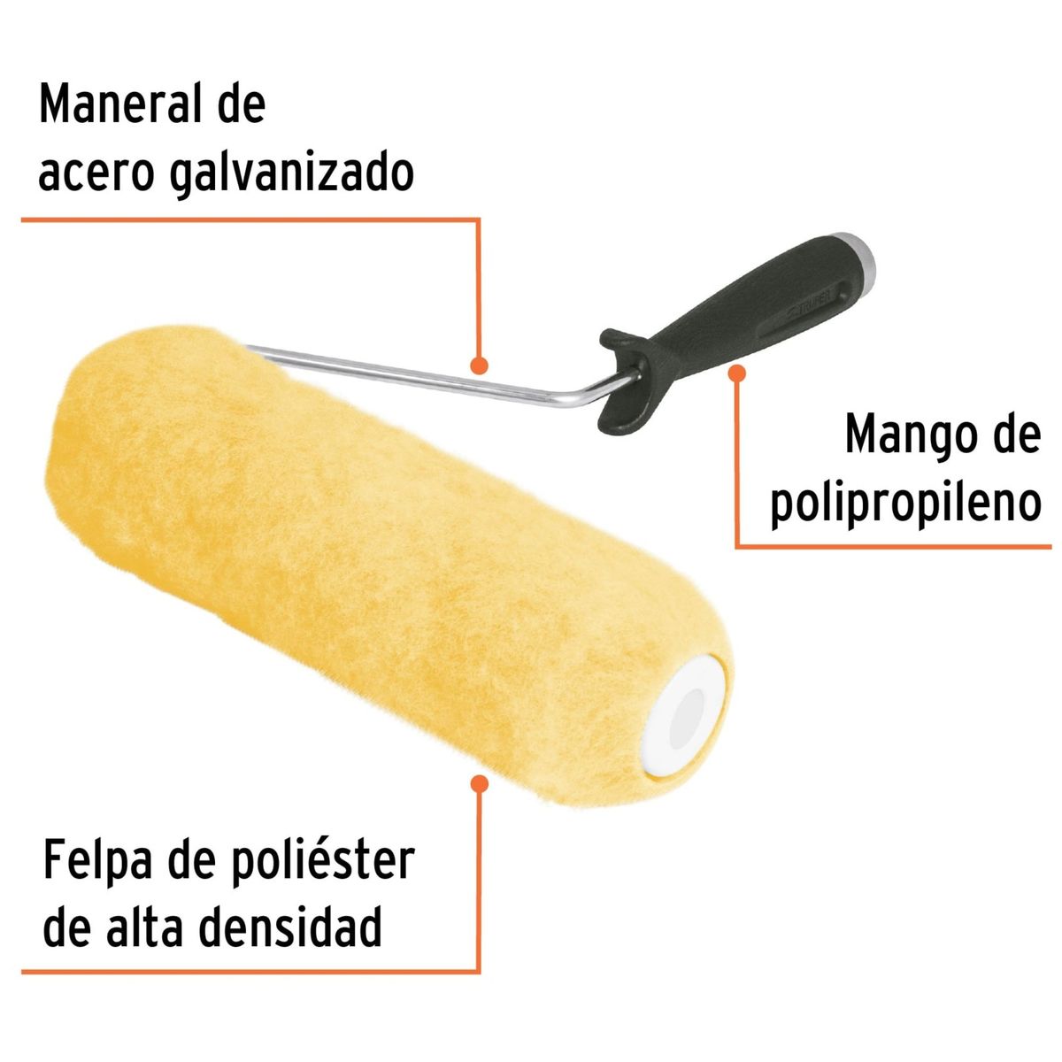 TRUPER - Rodillo para pintar 9 x 34 superficies rugosas Truper