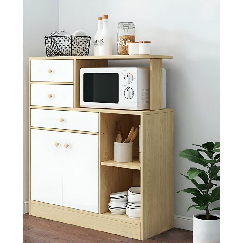 GENERICO - Mueble de Cocina Multiusos Turín con Repisa Duna Y Blanco R&R MUEBLES